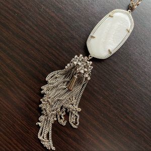 Kendra Scott Rayne, white Pearl and silver